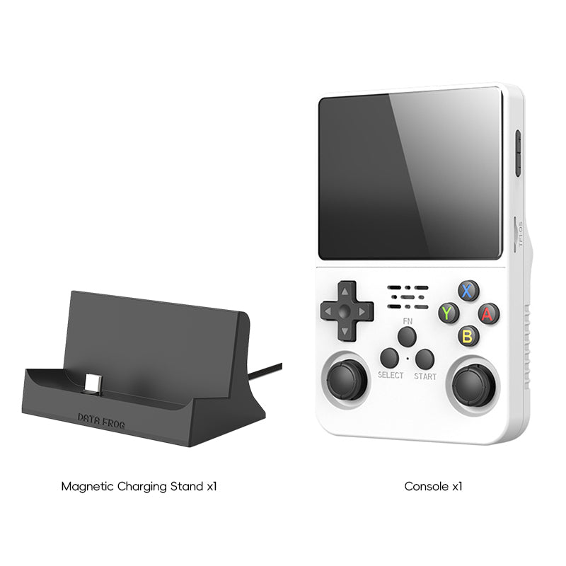 DATA FROG Original R36S Handheld Game Console - [2026 Upgraded] with Magnetic Charging Dock Bundle