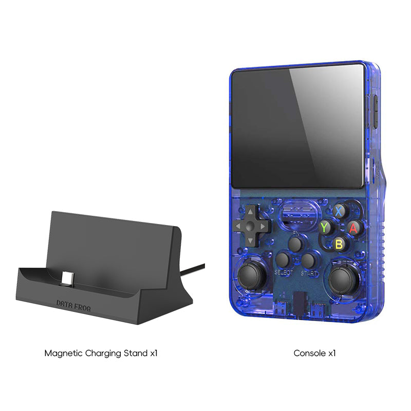 DATA FROG Original R36S Handheld Game Console - [2026 Upgraded] with Magnetic Charging Dock Bundle