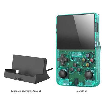 DATA FROG Original R36S Handheld Game Console - [2026 Upgraded] with Magnetic Charging Dock Bundle