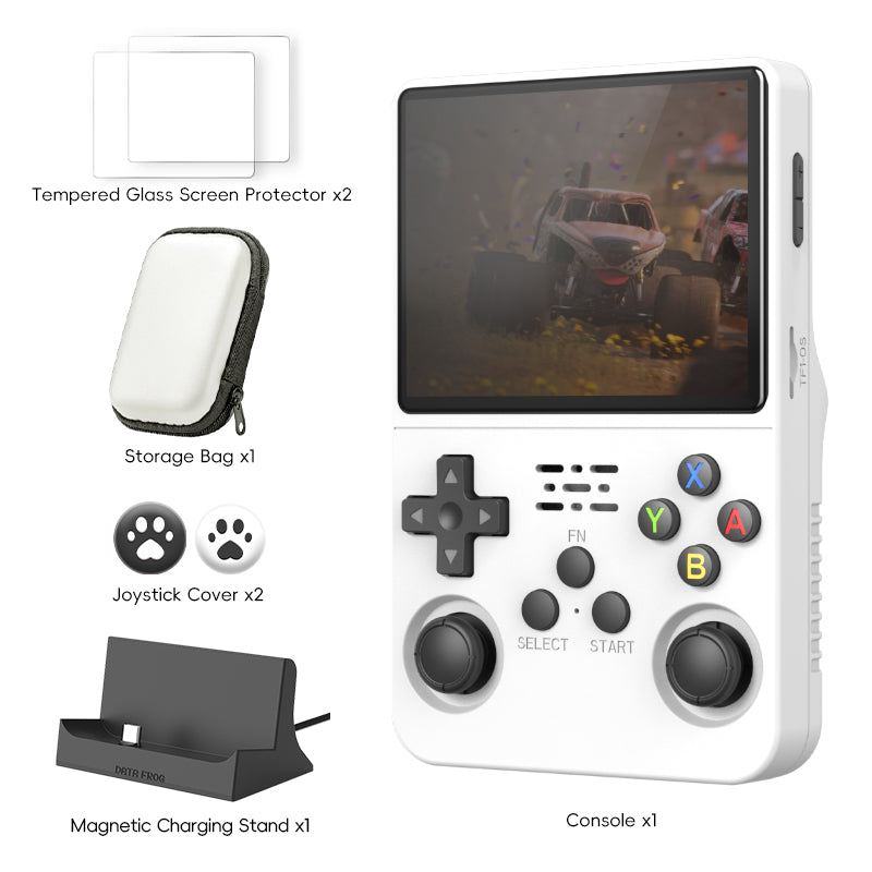 DATA FROG Original R36S Handheld Game Console - [2026 Upgraded] with Magnetic Charging Dock Bundle