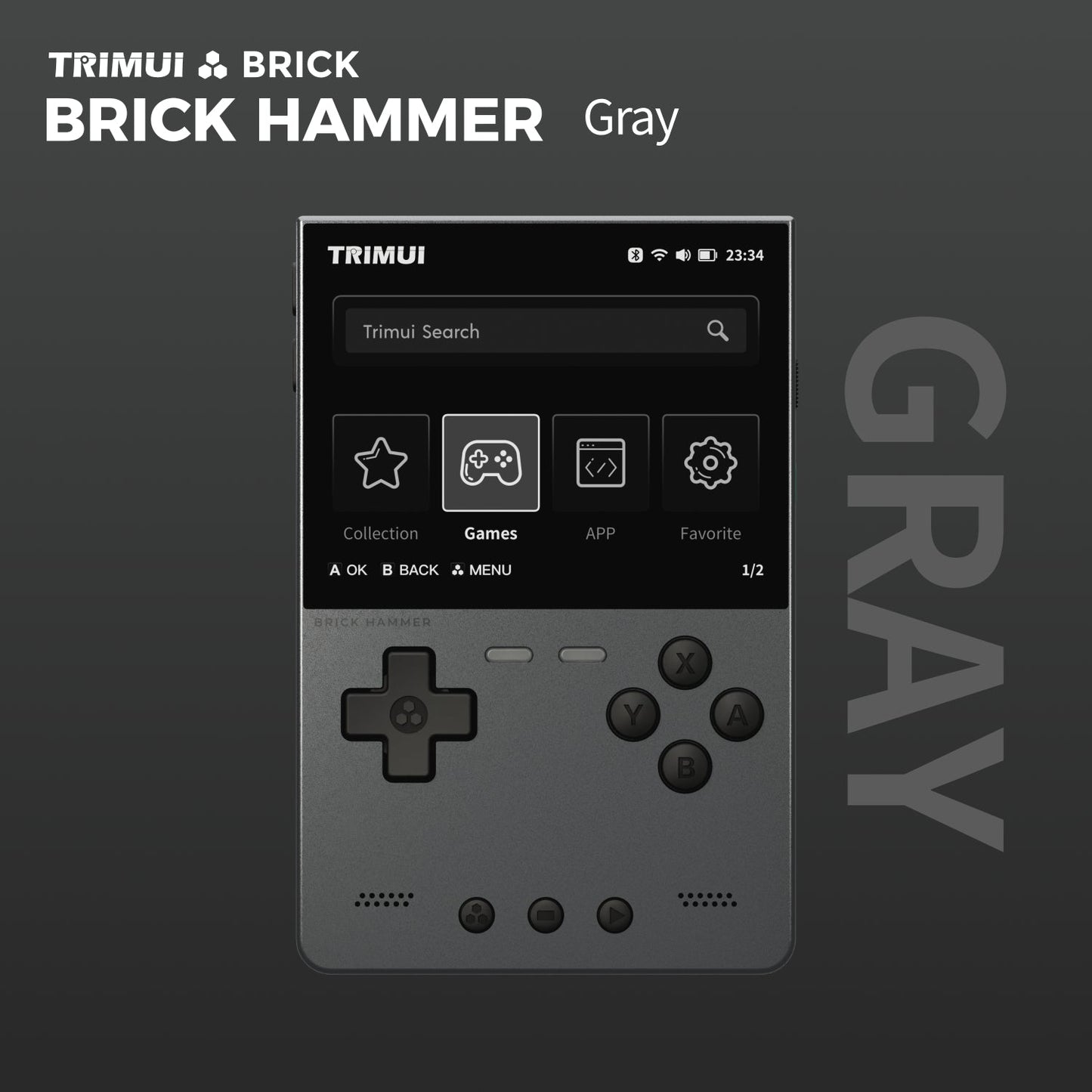 DATA FROG TRIMUI BRICK Metal Edition Handheld Game Console