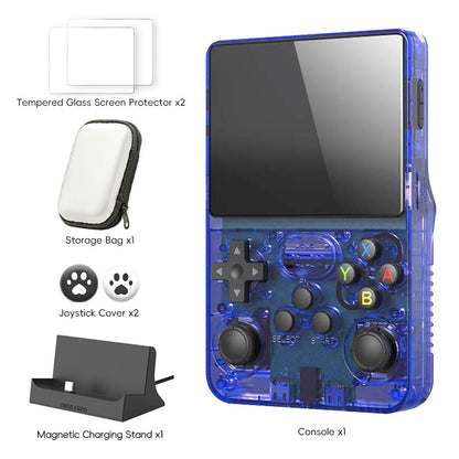 DATA FROG Original R36S Handheld Game Console - [2026 Upgraded] with Magnetic Charging Dock Bundle